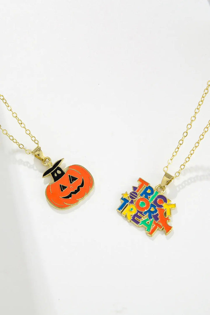 LOVCIA Two-Piece Halloween Theme Necklace Set