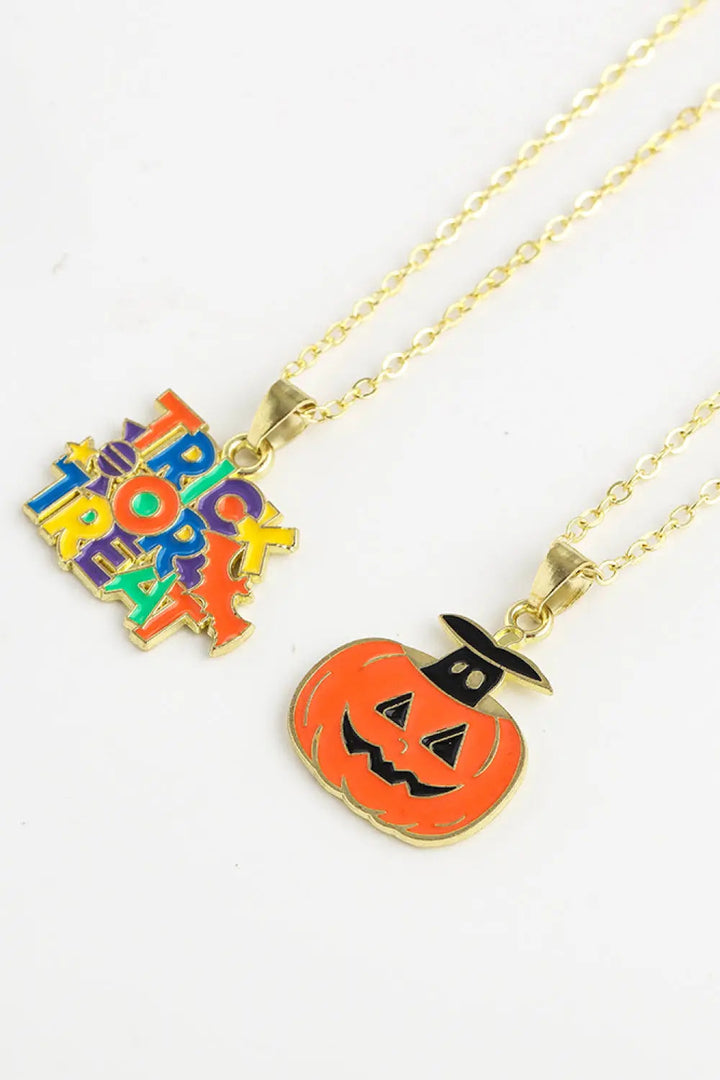 LOVCIA Two-Piece Halloween Theme Necklace Set