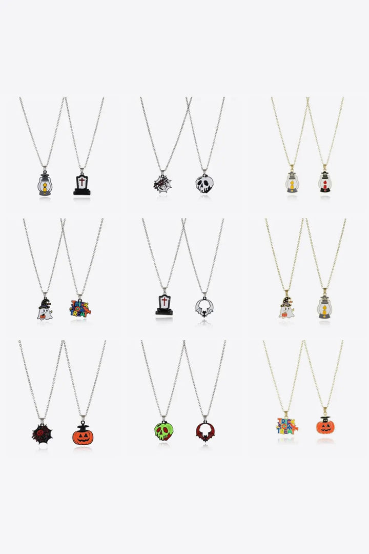 LOVCIA Two-Piece Halloween Theme Necklace Set