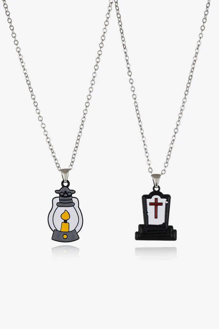 LOVCIA Two-Piece Halloween Theme Necklace Set