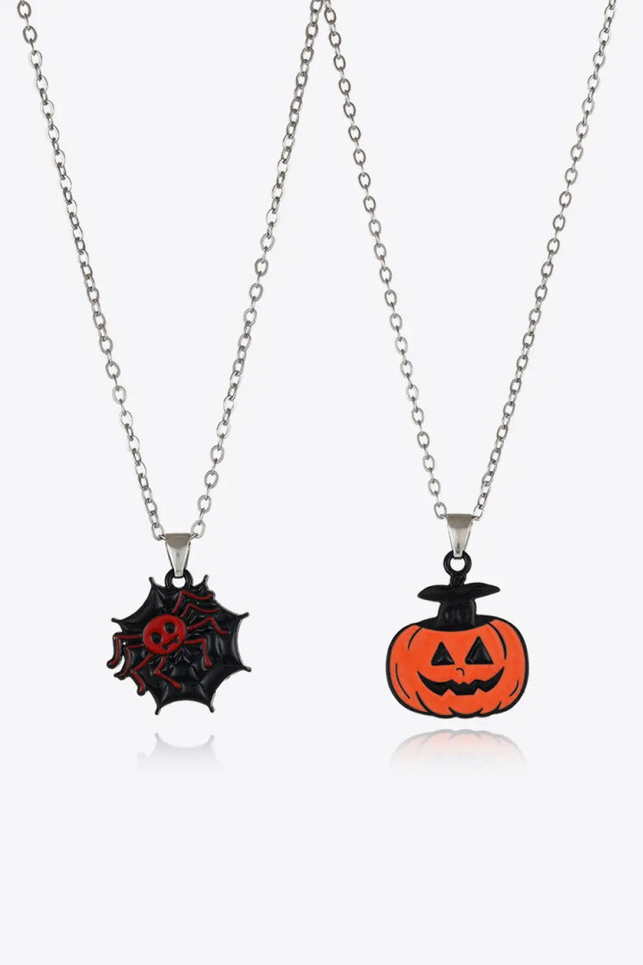 LOVCIA Two-Piece Halloween Theme Necklace Set