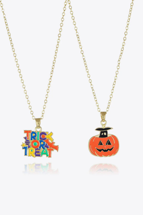 LOVCIA Two-Piece Halloween Theme Necklace Set