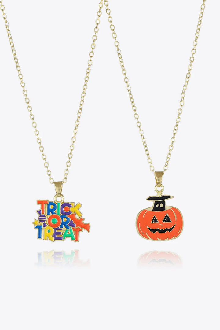 LOVCIA Two-Piece Halloween Theme Necklace Set