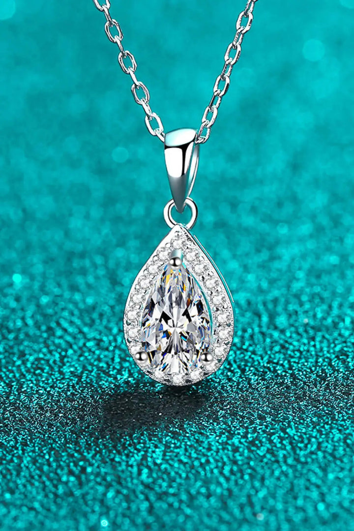 LOVCIA Moissanite Teardrop Pendant Necklace