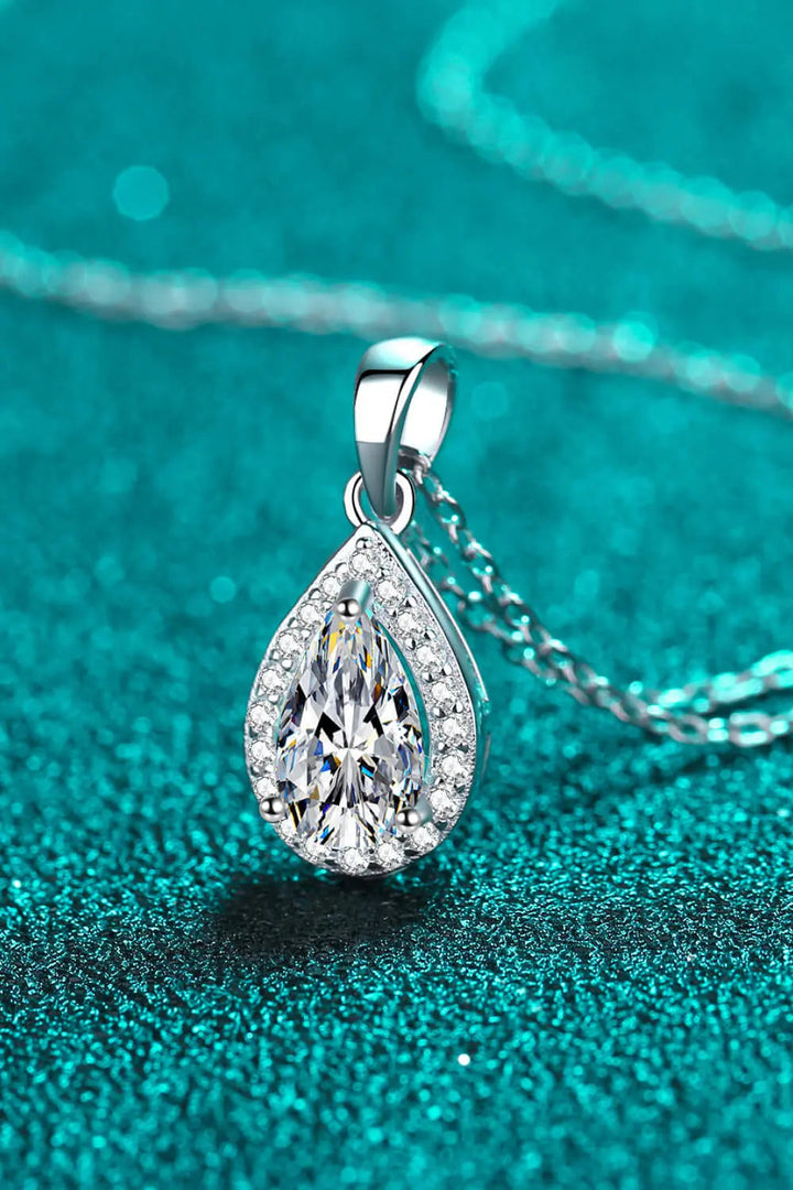 LOVCIA Moissanite Teardrop Pendant Necklace