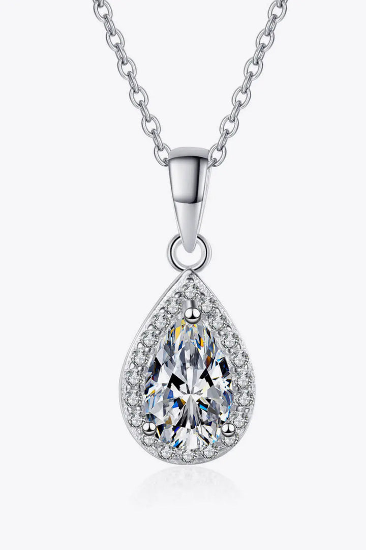 LOVCIA Moissanite Teardrop Pendant Necklace