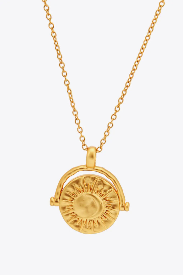 18K Gold-Plated Brass Double Sided Wear Necklace LOVCIA