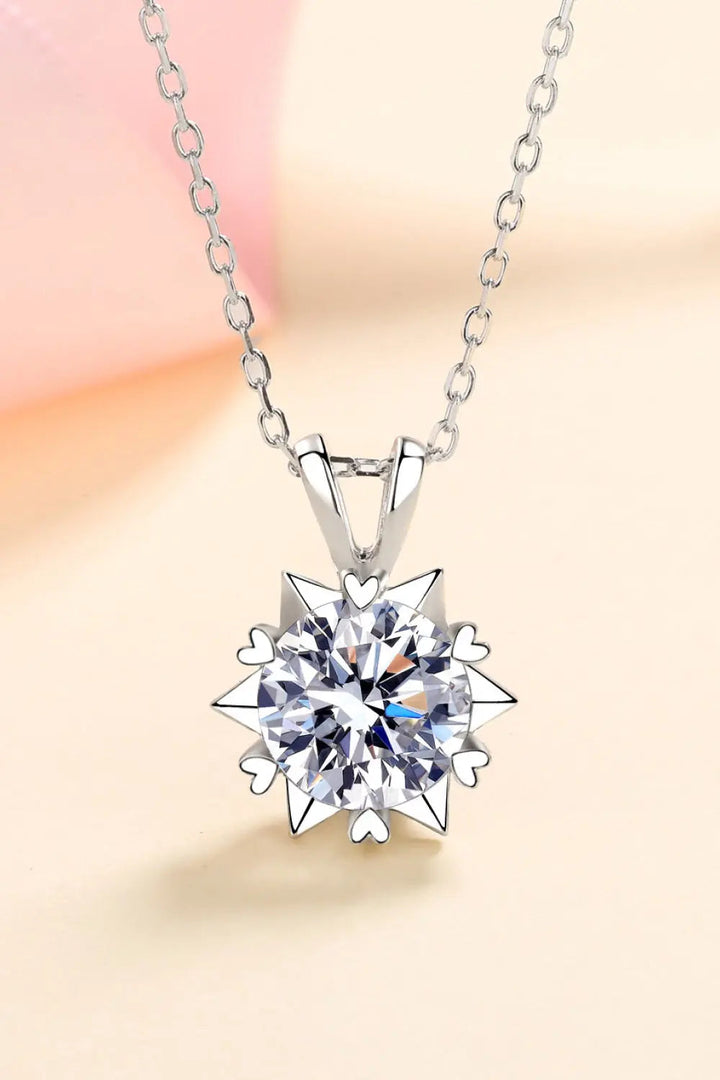 LOVCIA Learning To Love 925 Sterling Silver Moissanite Pendant Necklace