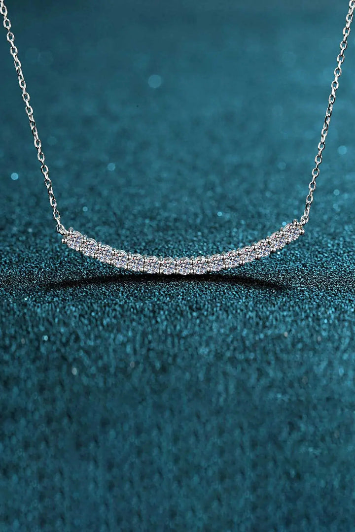 LOVCIA Sterling Silver Curved Bar Necklace