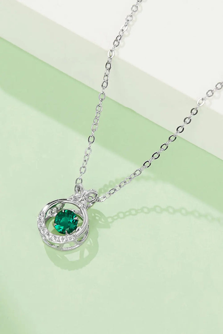 LOVCIA Lab-Grown Emerald Pendant Necklace