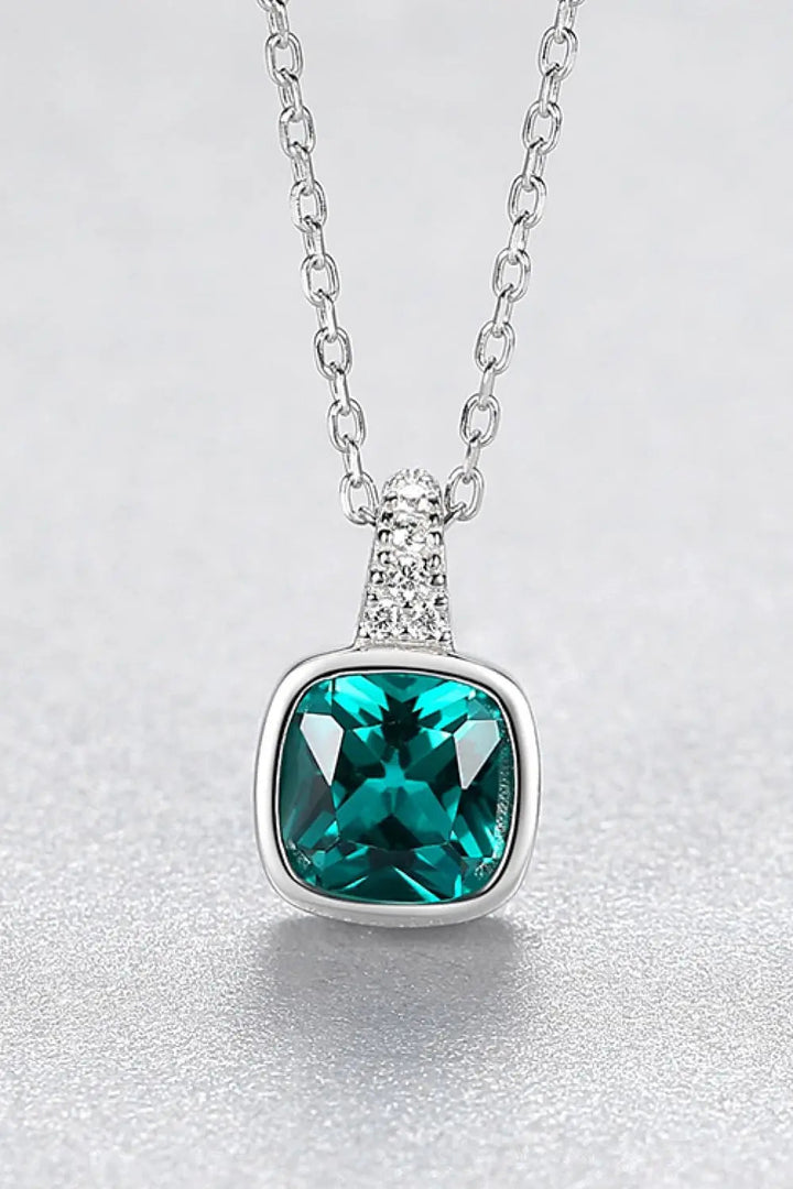 Zircon Pendant 925 Sterling Silver Necklace LOVCIA