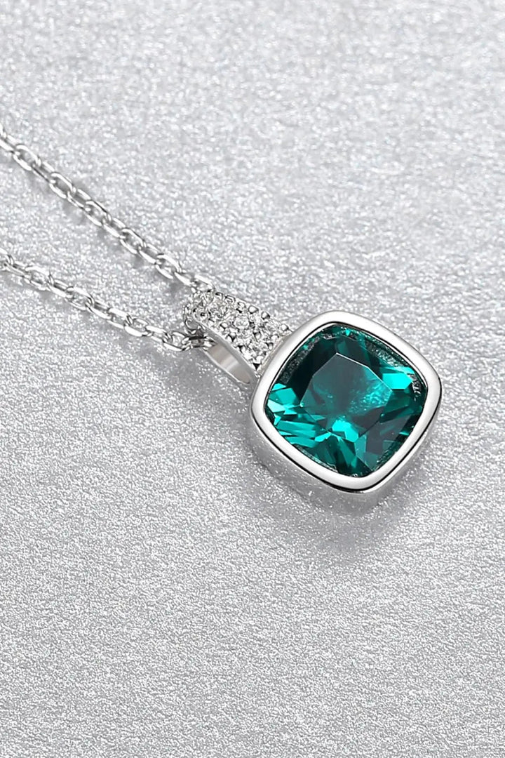 Zircon Pendant 925 Sterling Silver Necklace LOVCIA