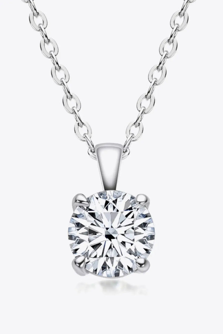 925 Sterling Silver 1 Carat Moissanite Chain-Link Necklace LOVCIA