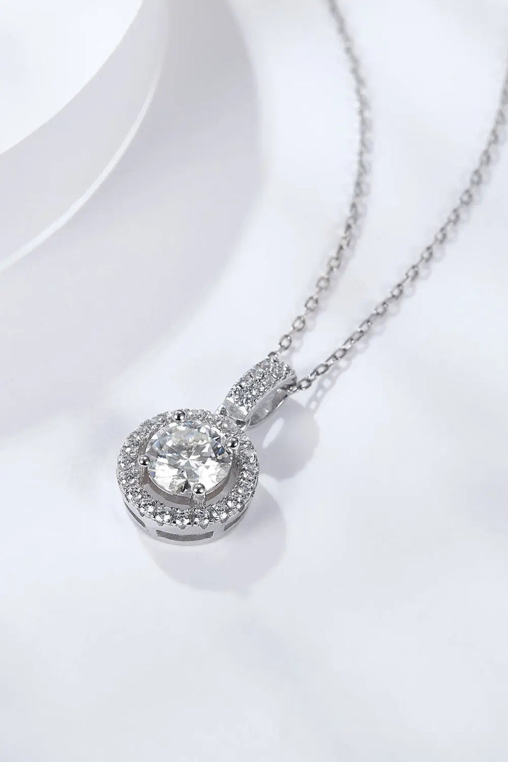 2 Carat Moissanite Round Pendant Necklace LOVCIA