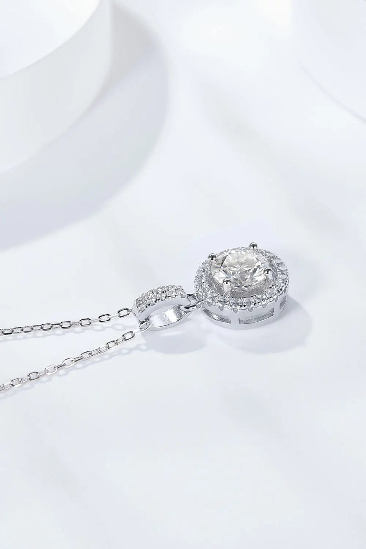 2 Carat Moissanite Round Pendant Necklace LOVCIA