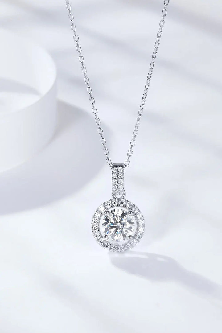 2 Carat Moissanite Round Pendant Necklace LOVCIA