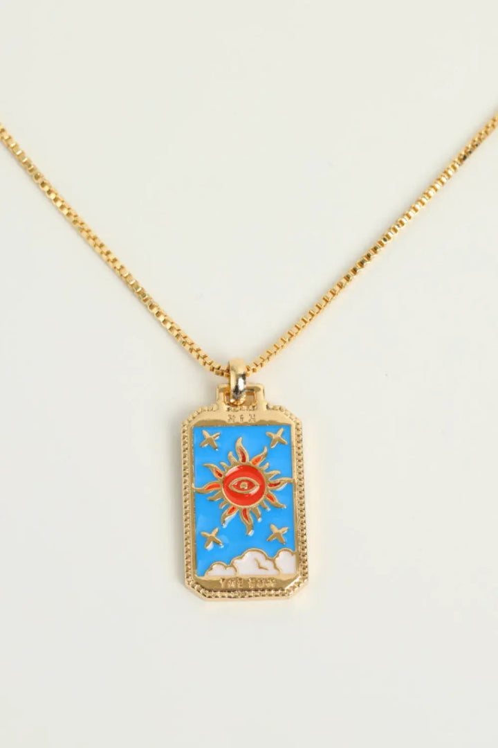 LOVCIA Tarot Card Pendant Copper Necklace