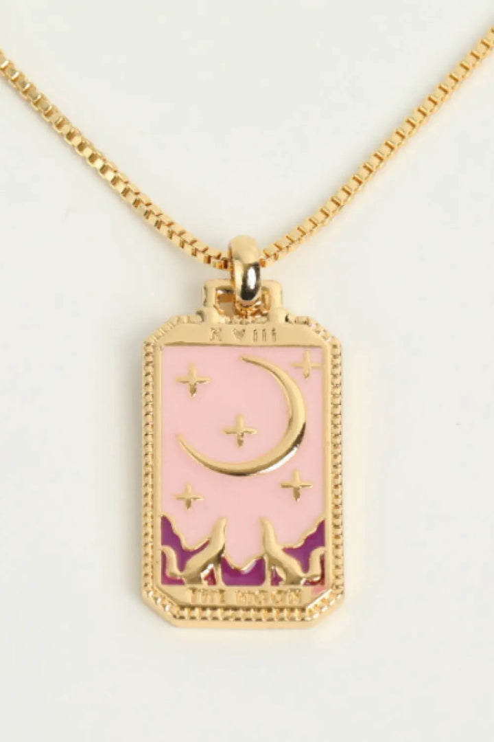 LOVCIA Tarot Card Pendant Copper Necklace