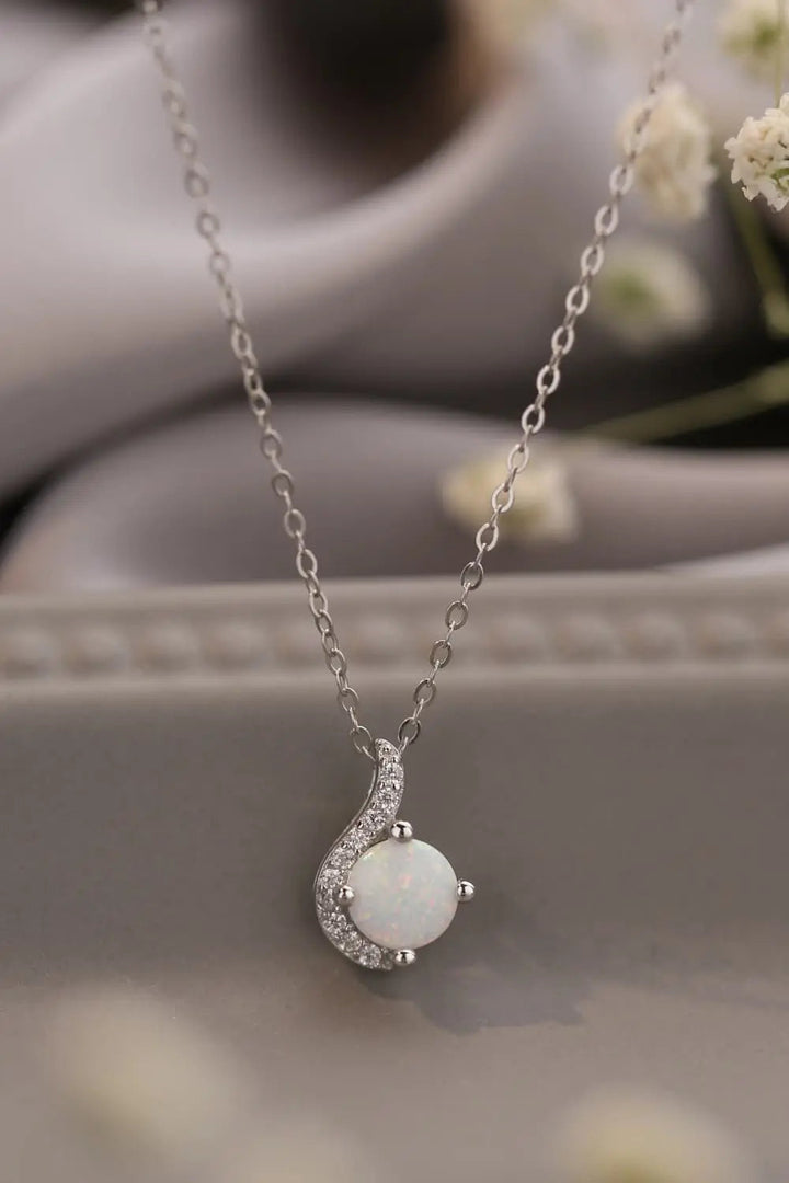 LOVCIA Sweet Beginnings Opal Pendant Necklace