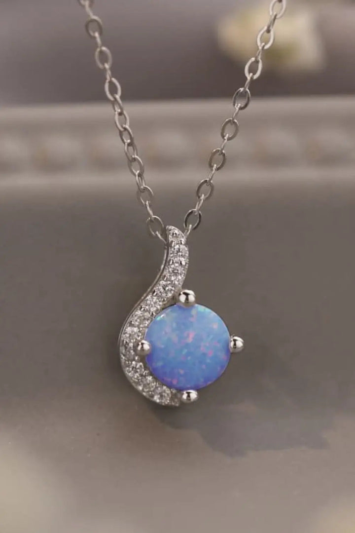 LOVCIA Sweet Beginnings Opal Pendant Necklace