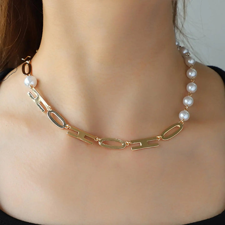 LOVCIA Gold-Plated Pearl Necklace