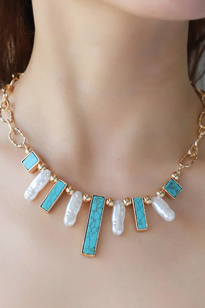 LOVCIA Turquoise Alloy Necklace