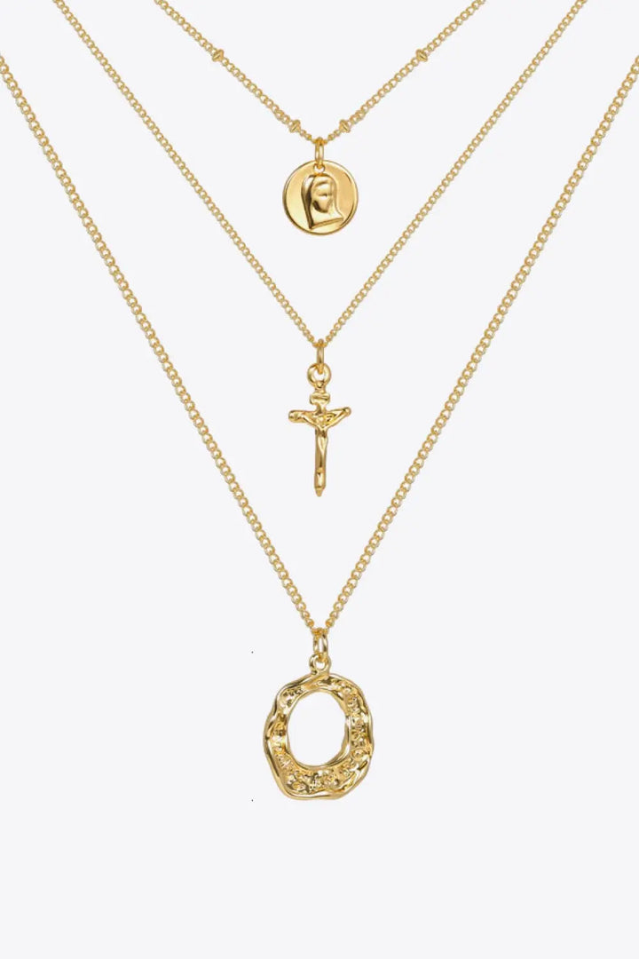 3-Piece 18K Gold-Plated Pendant Necklace LOVCIA