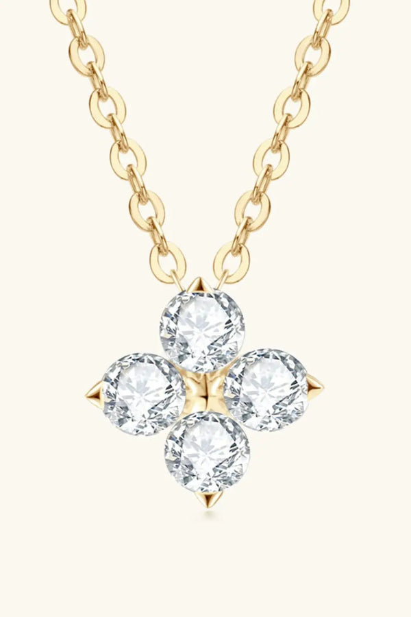 LOVCIA Moissanite Four Leaf Clover Pendant Necklace