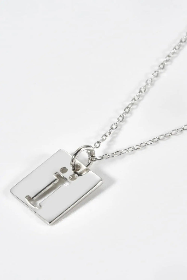 LOVCIA Cutout Rectangle Pendant Necklace