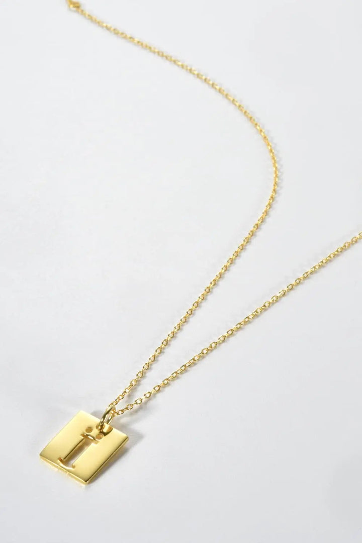 LOVCIA Cutout Rectangle Pendant Necklace