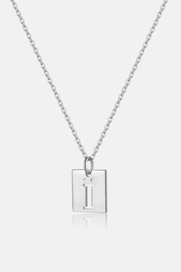 LOVCIA Cutout Rectangle Pendant Necklace