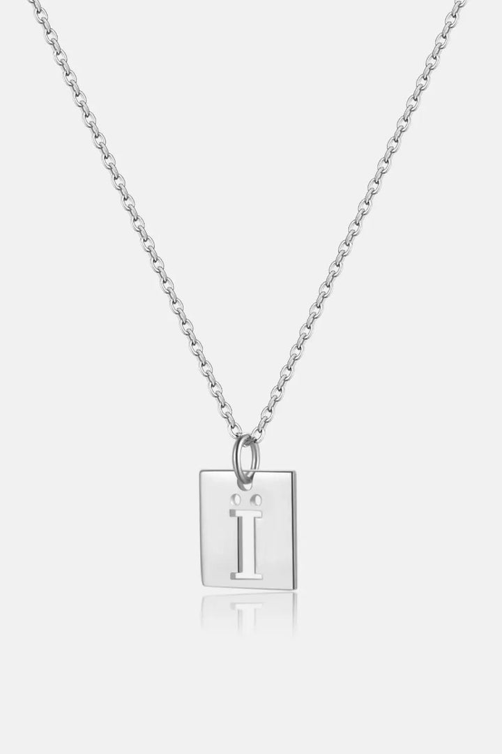 LOVCIA Cutout Rectangle Pendant Necklace