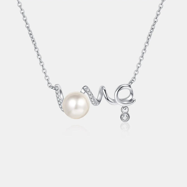 LOVCIA Natural Pearl Moissanite 925 Sterling Silver Necklace