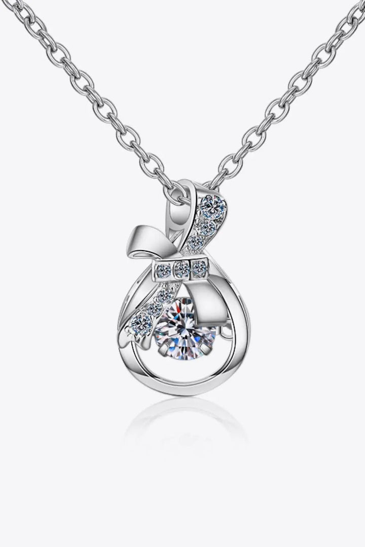 1 Carat Moissanite 925 Sterling Silver Necklace LOVCIA