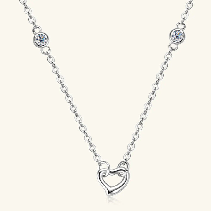 LOVCIA Moissanite 925 Sterling Silver Heart Necklace