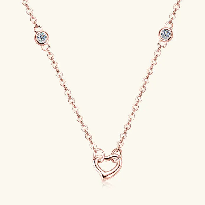 LOVCIA Moissanite 925 Sterling Silver Heart Necklace