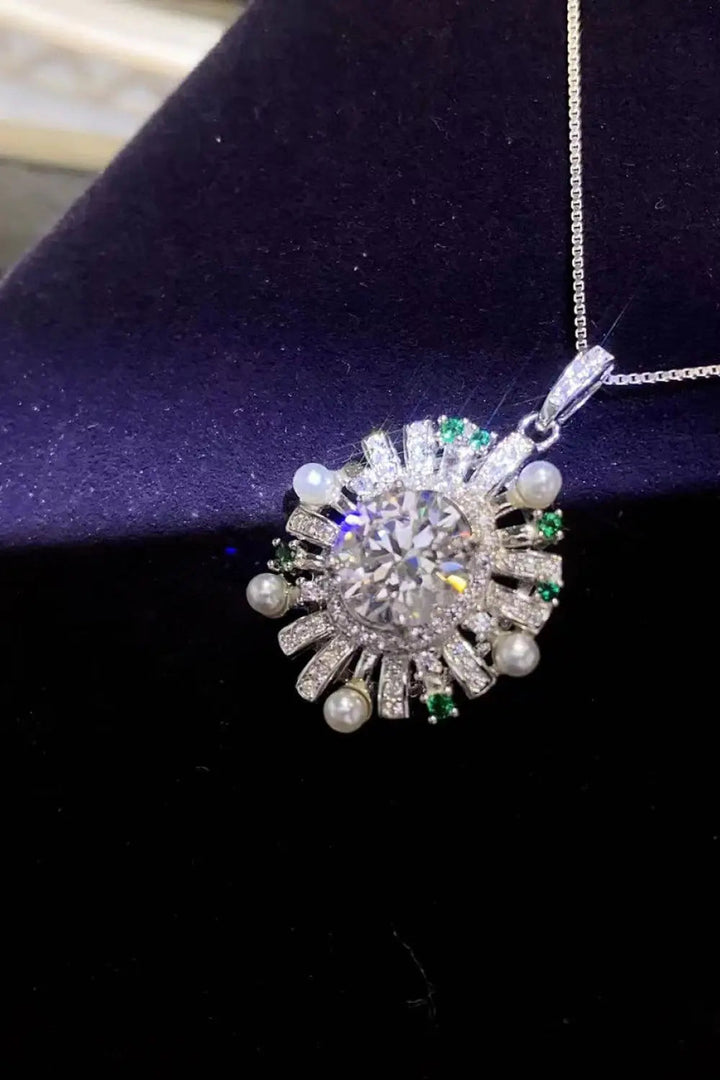 2 Carat Moissanite 925 Sterling Silver Necklace LOVCIA