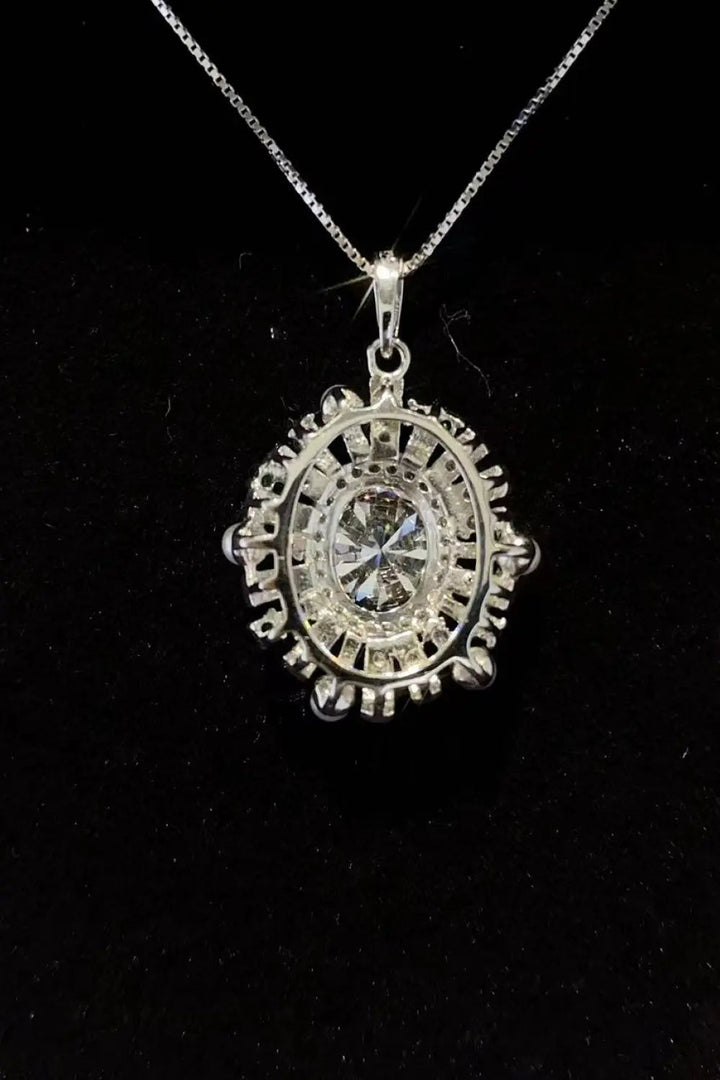 2 Carat Moissanite 925 Sterling Silver Necklace LOVCIA