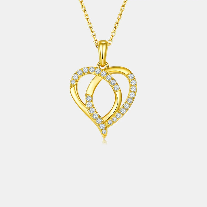 LOVCIA Moissanite 925 Sterling Silver Heart Shape Necklace