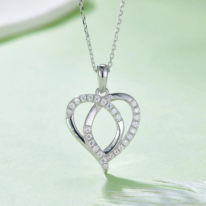 LOVCIA Moissanite 925 Sterling Silver Heart Shape Necklace