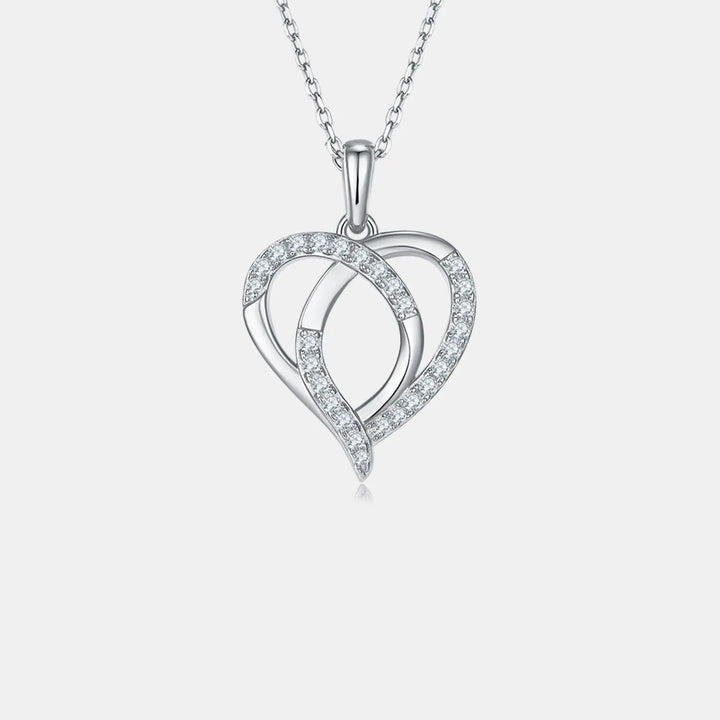 LOVCIA Moissanite 925 Sterling Silver Heart Shape Necklace