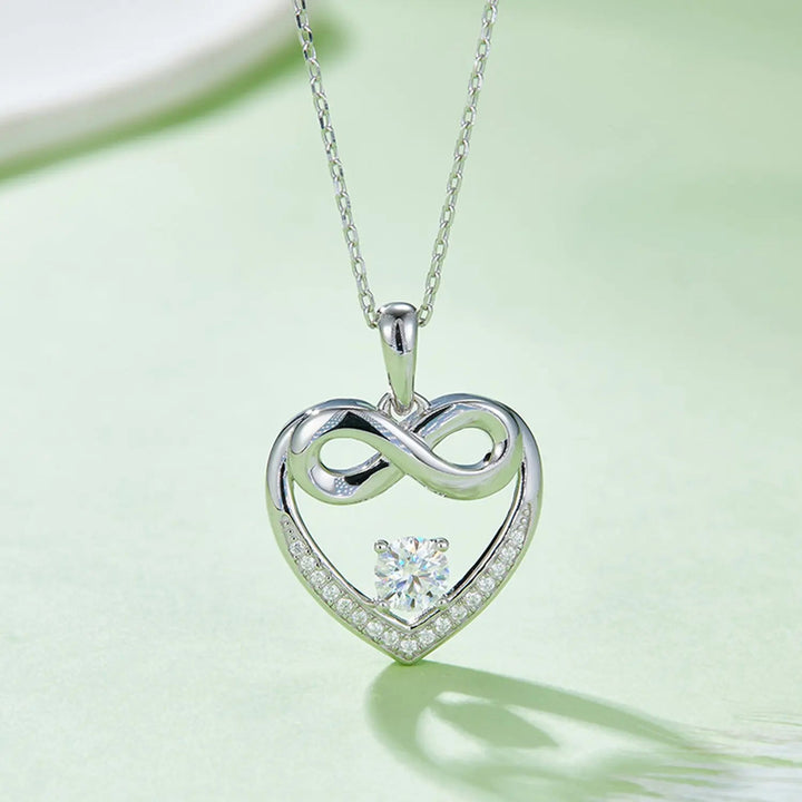 LOVCIA Moissanite 925 Sterling Silver Heart Necklace