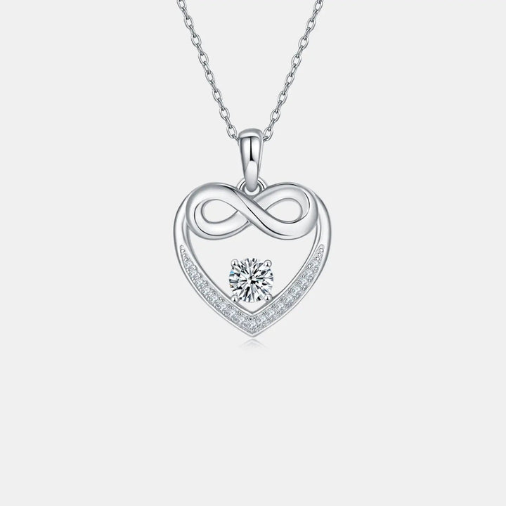 LOVCIA Moissanite 925 Sterling Silver Heart Necklace