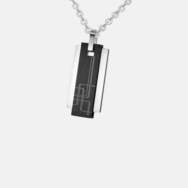 LOVCIA Titanium Steel Minimalist Bar Necklace