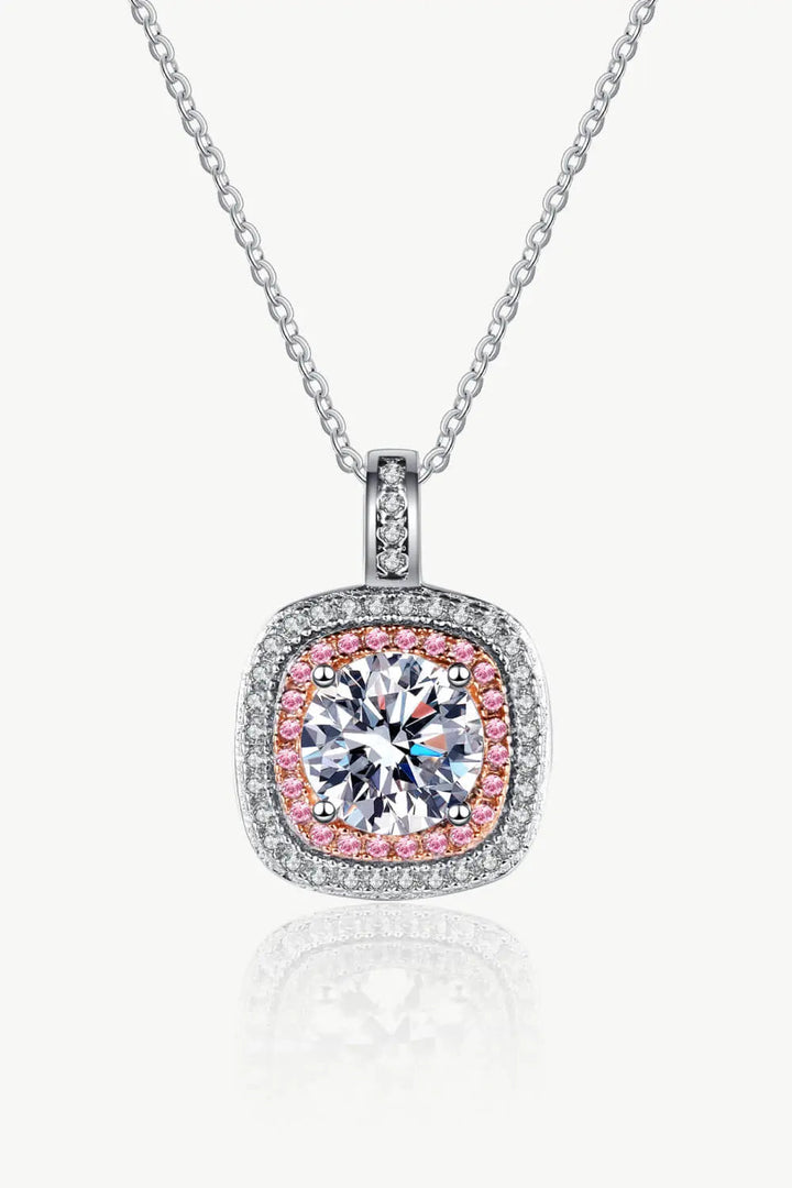 LOVCIA Adored Moissanite Geometric Pendant Necklace