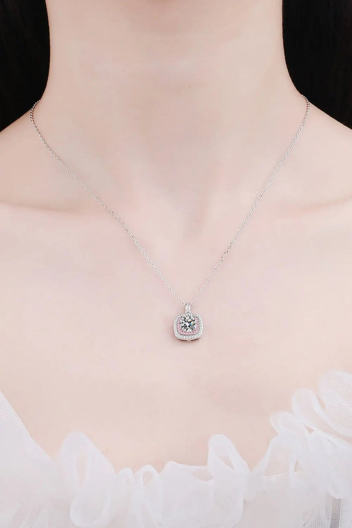 LOVCIA Adored Moissanite Geometric Pendant Necklace