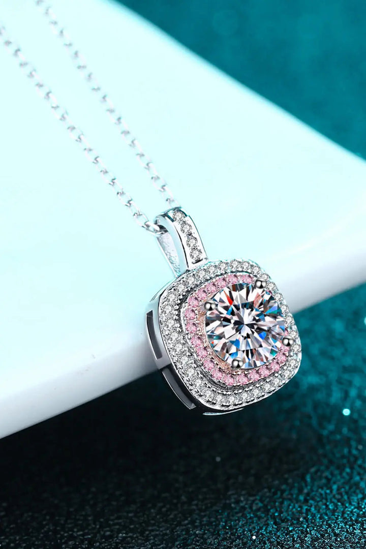 LOVCIA Adored Moissanite Geometric Pendant Necklace