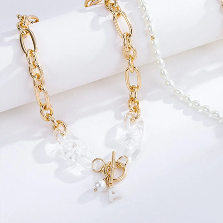 LOVCIA Gold-Plated Letter A Necklace