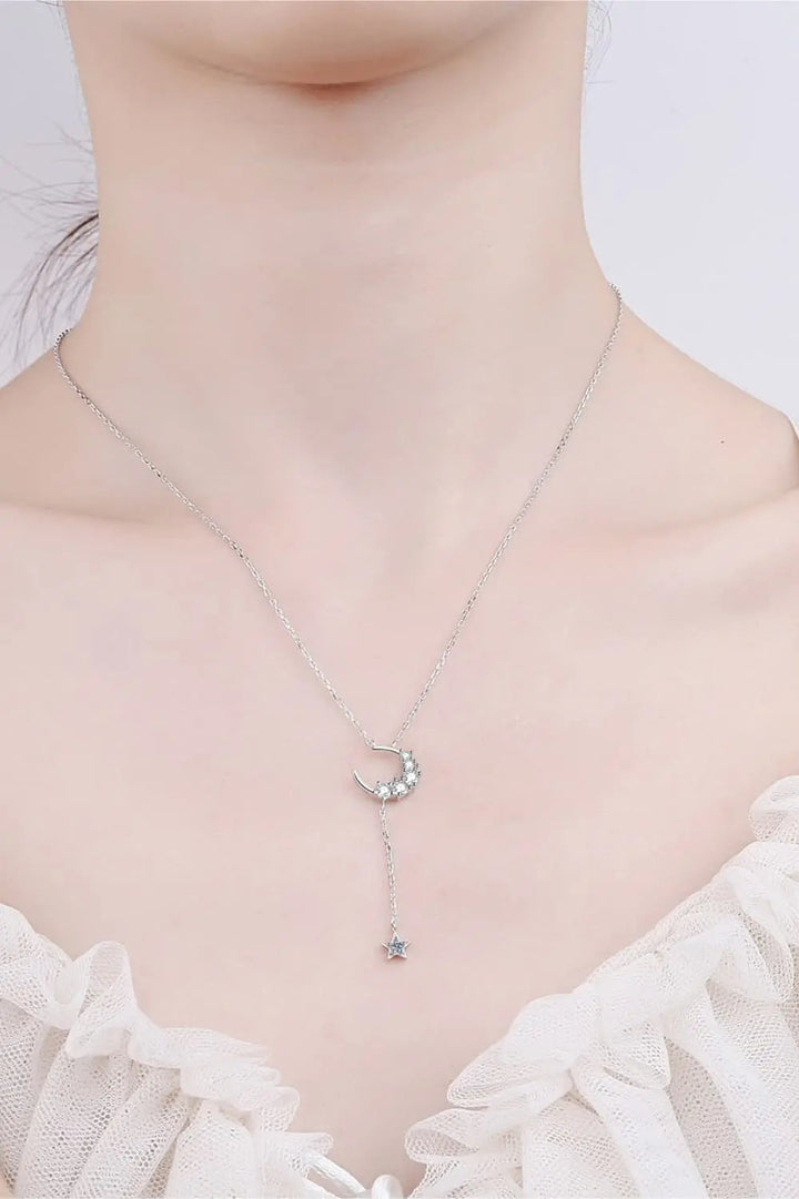 LOVCIA Star & Moon Moissanite Necklace