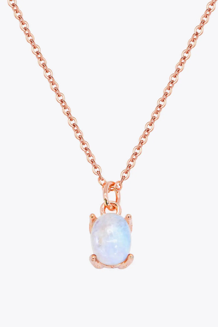 LOVCIA Natural 4-Prong Pendant Moonstone Necklace